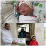 تولد نوزاد سیل‌زده با کمک خادمین هیئت روضهالزهرا(ع) دزفول در آهودشت